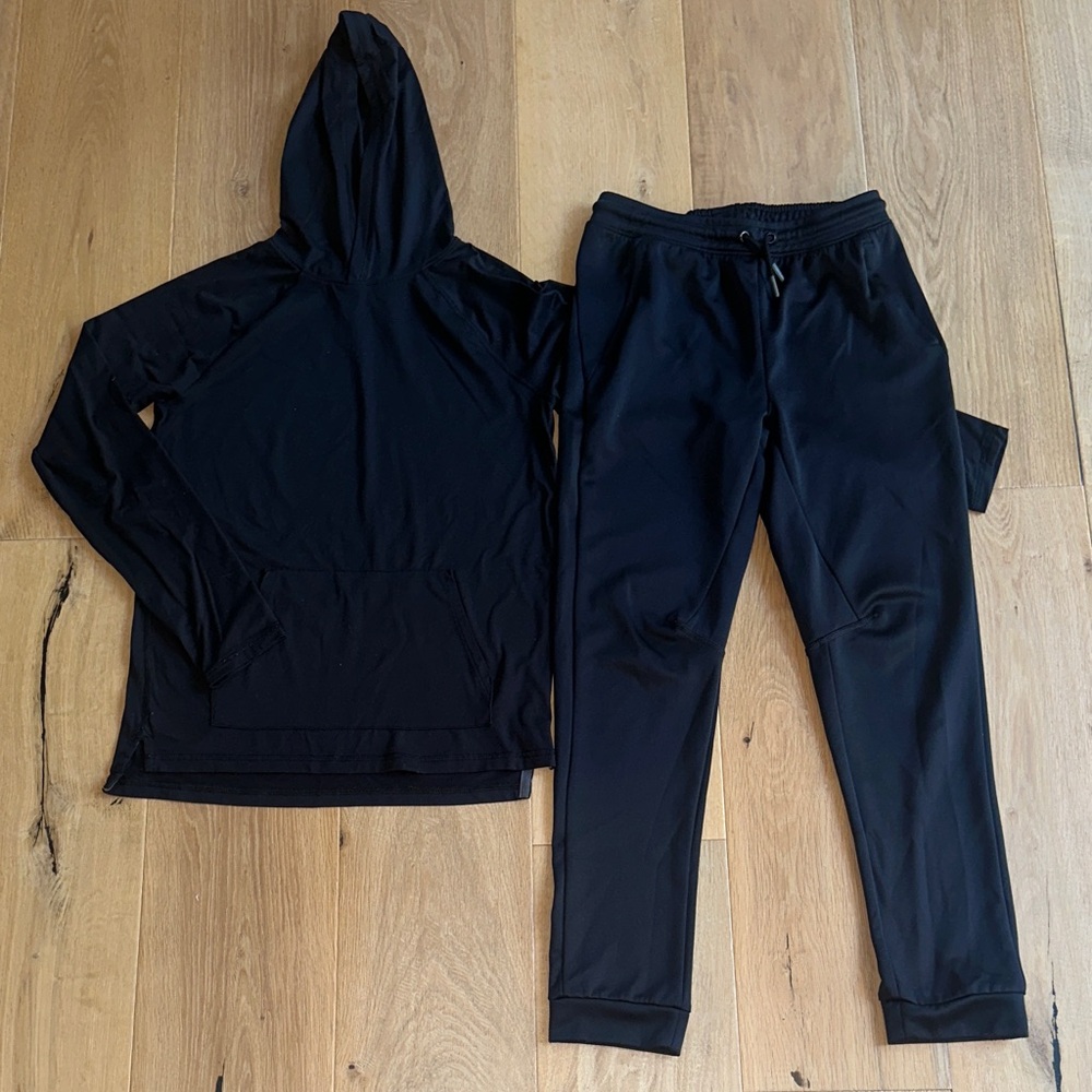 Black Hoodie and Jogger Set 12-14 Boys